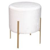 Ivory Velvet Storage Stool image