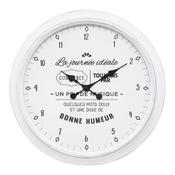 Liv Quote Clock D60cm in Plastic Black or White image