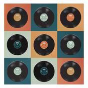 Records Framed Canvas 68x68cm image