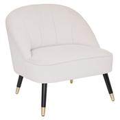 Naova Ivory Velvet Occasional Chair H71 W78 D72cm image