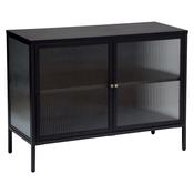 Industrial Glass and Metal Sideboard H75 W100cm image