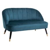 Naova Teal Velvet 2 Seat Sofa H72 W126 D71cm image