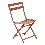 Greensboro Garden Metal Folding Chair in Amber image