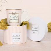 Beautiful Daughter Heart and Bow China Mug image