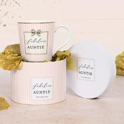 Fabulous Auntie Heart and Bow China Mug image