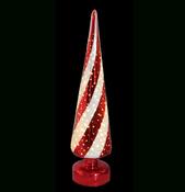 Candy Cane LED Glitter Cone Tree H310xW75mm image