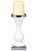 White and Silver Candleholder H30cm image