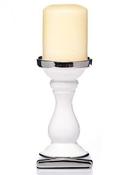 White and Silver Candleholder H22cm image