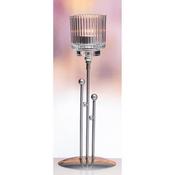 Single Grey Colour Footed Tealight Holder image