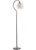 Glass Sphere with Crystals Floor Lamp H16cm image
