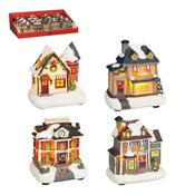 Battery Operated Town House 9×6.5x9cm 4 Assorted image