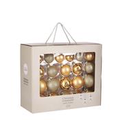 42 Piece Glass Bauble Set Gold image