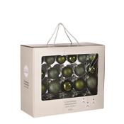 42 Piece Glass Bauble Set Deep Green image