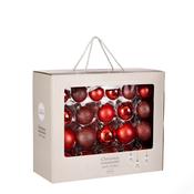 42 Piece Glass Bauble Set Red image