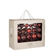 42 Piece Glass Bauble Set Deep Red image