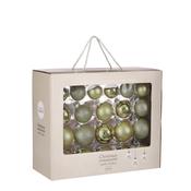 42 Piece Glass Bauble Set Light Green image