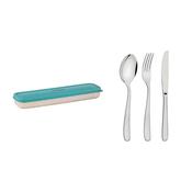 Tramontina Travel Cutlery Set of 4 Teal image