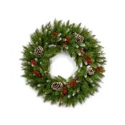 Creston LED Wreath Green 142 Frosted Tips D60cm image