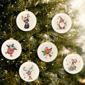 Xmas Bug Art Baubles Set of 6 image