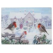Christmas Robins Cutting Board image