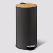 Round Black Metal 30L Pedal Bin image