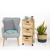 3 Drawer Wooden Kitchen Storage Unit H82x39cm image