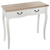 Chrysa 2 Drawer White Console Wood Top image