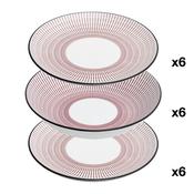 18pc Red Line Porcelain Dinner Set image