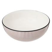 Lunis Red Porcelain Salad Bowl D22cm image