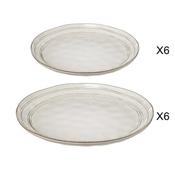 12pc Grey Pottery Tableware Set