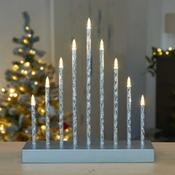 9 LED CandleBridge Silver 26x25cm Battery Timer