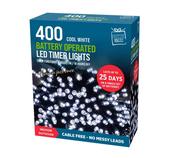 LED Lights 400 3xD Battery Timer White 32m Lit Len image