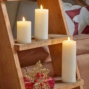 13cm Flameless Pillar Candle White image