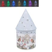 Christmas Robins LED House 21x11cm image