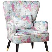 Blue Floral Armchair 78x75x94cm image