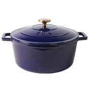 Zyle Cast Iron Round Casserole Blue 27cm image