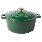 Zyle Cast Iron Round Casserole Green 27cm image