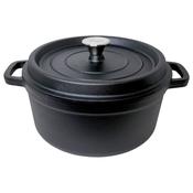 Zyle Cast Iron Round Casserole Black 28cm image