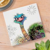 Oscar Ostrich Ceramic Coaster image