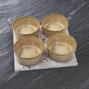4 Round Snack Bowls on Terrazzo Tray 19x19cm image