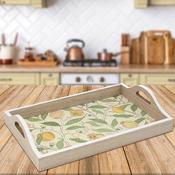 Wooden Tray with Lemon Design 30x20cm image