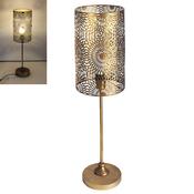 Gold Colour Cylinder Table Lamp H79 x D22cm image