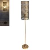 Gold Cylinder Metal Floor Lamp H146 x D22 cm image