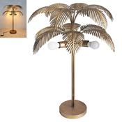 Gold Metal Palm Tree Table Lamp H77 x D46cm image