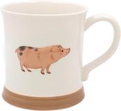 Pig Embossed Pottery Mug image