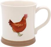 Hen Embossed Pottery Mug image