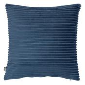 Blue Corduroy Ribbed Filled Cushion 38x38cm image