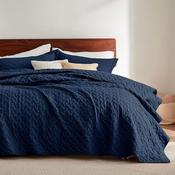 Guimãraes Bedspread 150x220cm Navy image