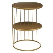 2 Tier Gold Metal Round Side Table H52 x W36cm image