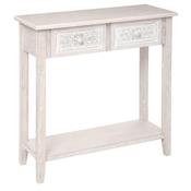 Hina White Washed Wood Console 80x80x30cm image